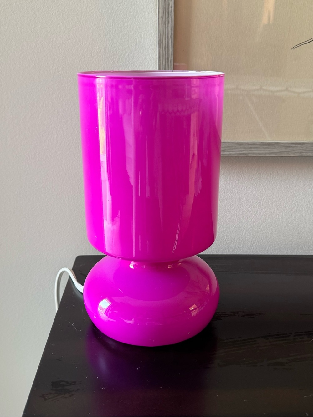 Vintage IKEA Fuschia Muschroom Lamp